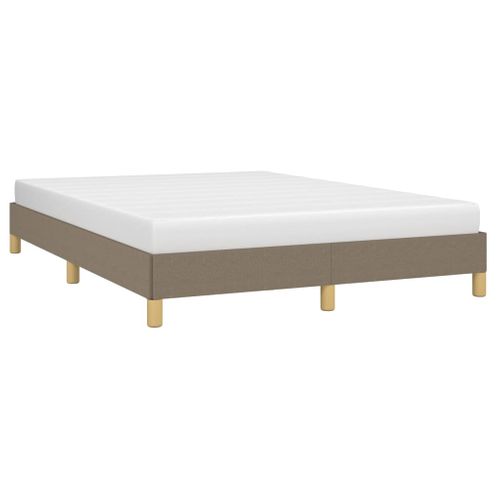 Cadre De Lit Sans Matelas Taupe 140x190 Cm Tissu