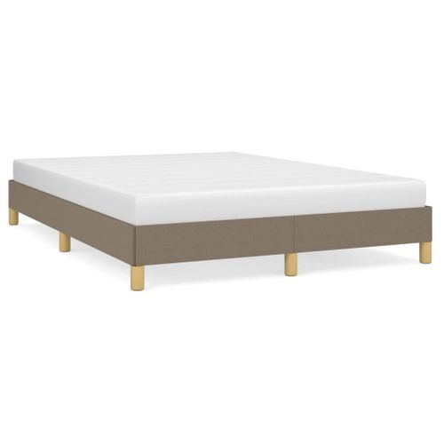 Cadre De Lit Sans Matelas Taupe 140x190 Cm Tissu
