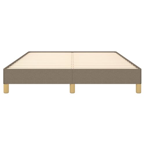 Cadre De Lit Sans Matelas Taupe 140x190 Cm Tissu
