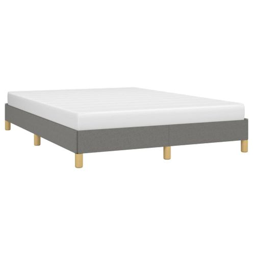 Cadre De Lit Sans Matelas Gris Foncé 140x200 Cm Tissu