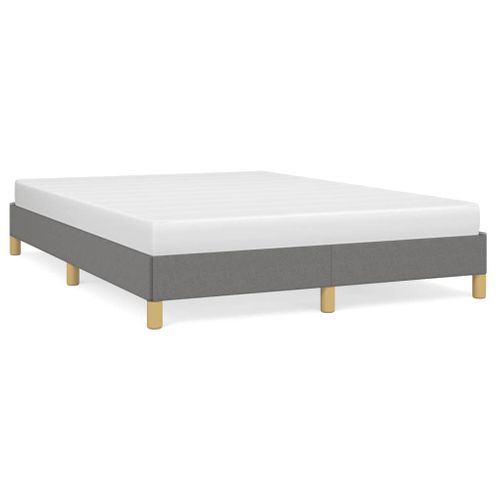 Cadre De Lit Sans Matelas Gris Foncé 140x200 Cm Tissu