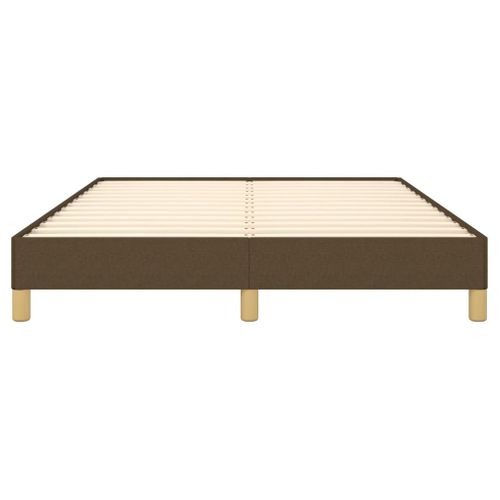 Cadre De Lit Sans Matelas Marron Foncé 140x200 Cm Tissu