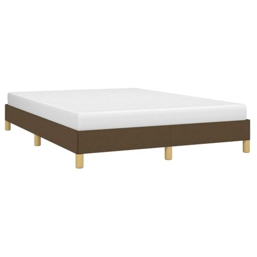 Cadre De Lit Sans Matelas Marron Foncé 160x200 Cm Tissu