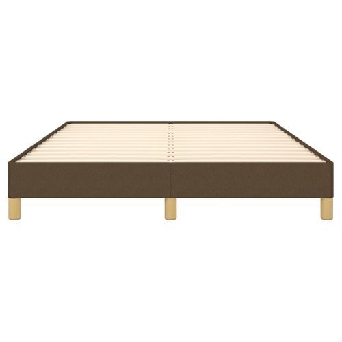 Cadre De Lit Sans Matelas Marron Foncé 160x200 Cm Tissu