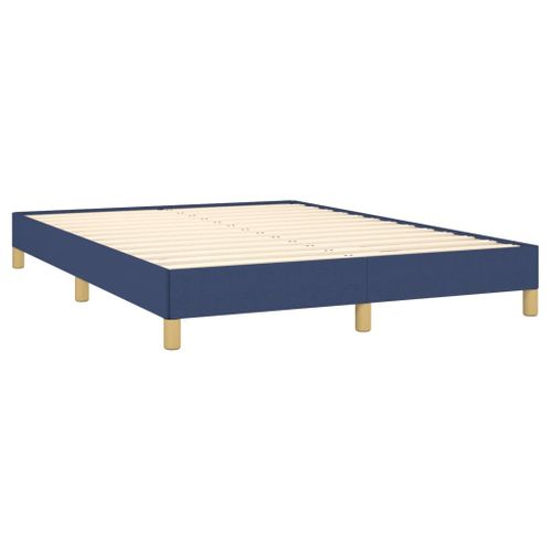 Cadre De Lit Sans Matelas Bleu 160x200 Cm Tissu
