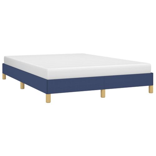 Cadre De Lit Sans Matelas Bleu 160x200 Cm Tissu