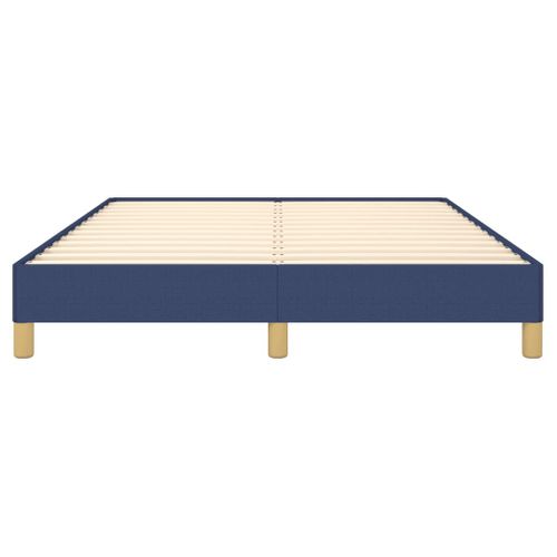 Cadre De Lit Sans Matelas Bleu 160x200 Cm Tissu
