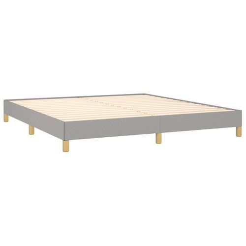 Cadre De Lit Sans Matelas Gris Clair 180x200 Cm Tissu