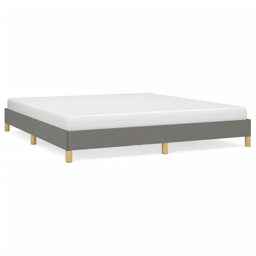 Cadre De Lit Sans Matelas Gris Foncé 180x200 Cm Tissu
