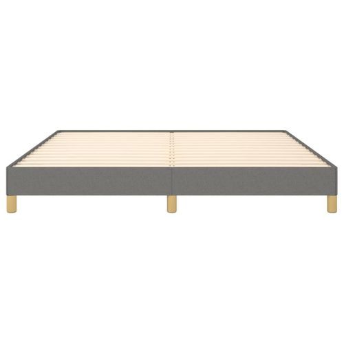 Cadre De Lit Sans Matelas Gris Foncé 180x200 Cm Tissu