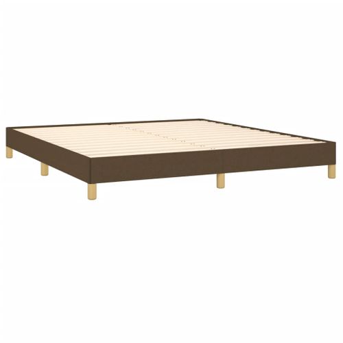 Cadre De Lit Sans Matelas Marron Foncé 180x200 Cm Tissu