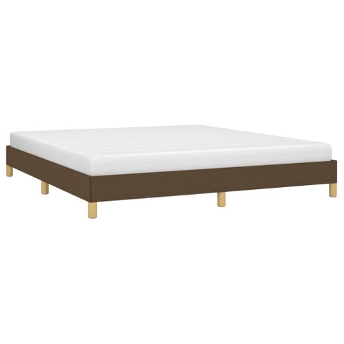 Cadre De Lit Sans Matelas Marron Foncé 180x200 Cm Tissu