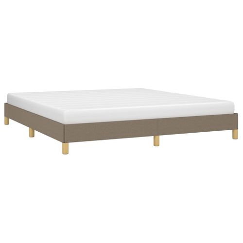 Cadre De Lit Sans Matelas Taupe 180x200 Cm Tissu