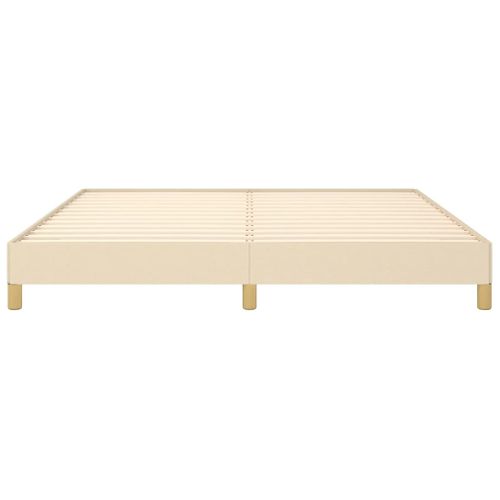 Cadre De Lit Sans Matelas Crème 180x200 Cm Tissu