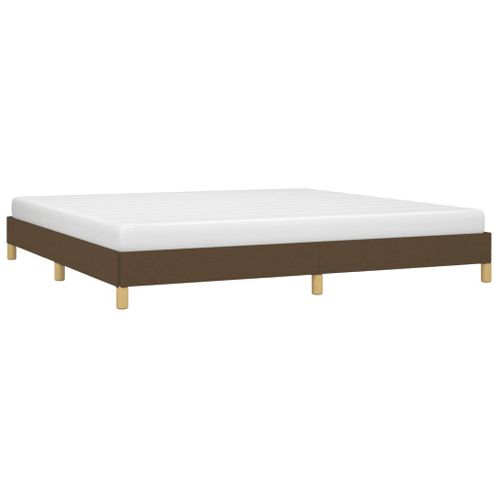 Cadre De Lit Sans Matelas Marron Foncé 200x200 Cm Tissu