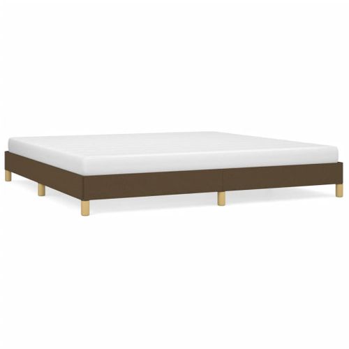 Cadre De Lit Sans Matelas Marron Foncé 200x200 Cm Tissu