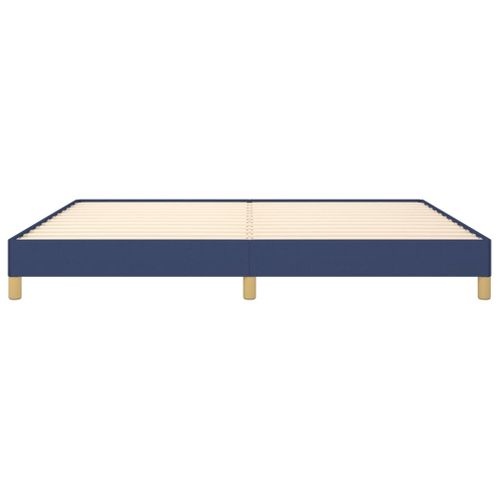 Cadre De Lit Sans Matelas Bleu 200x200 Cm Tissu