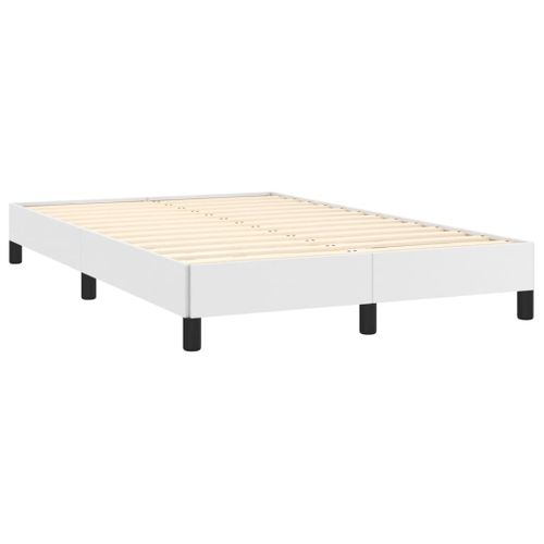 Cadre De Lit Sans Matelas Blanc 120x200 Cm Simili