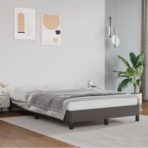 Cadre De Lit Sans Matelas Gris 120x200 Cm Simili