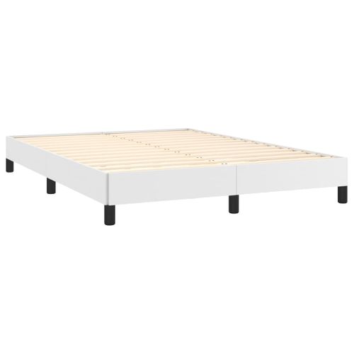 Cadre De Lit Sans Matelas Blanc 140x190 Cm Simili