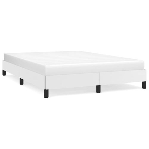 Cadre De Lit Sans Matelas Blanc 140x190 Cm Simili