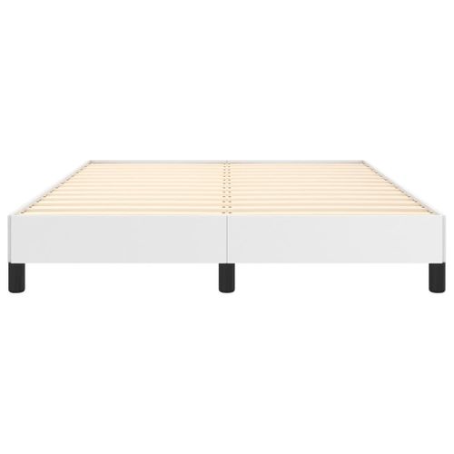 Cadre De Lit Sans Matelas Blanc 140x190 Cm Simili