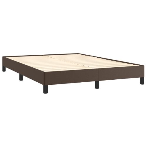 Cadre De Lit Sans Matelas Marron 140x200 Cm Simili
