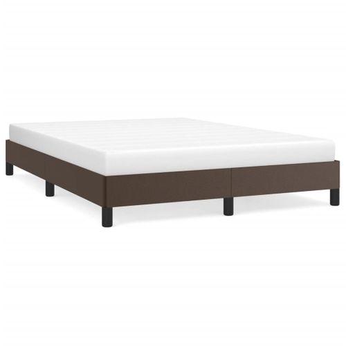 Cadre De Lit Sans Matelas Marron 140x200 Cm Simili