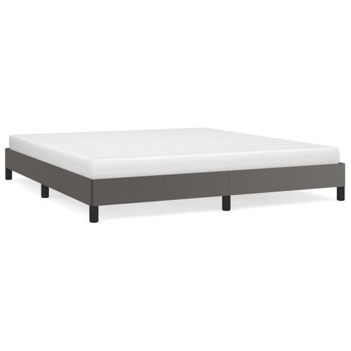 Cadre De Lit Sans Matelas Gris 160x200 Cm Simili