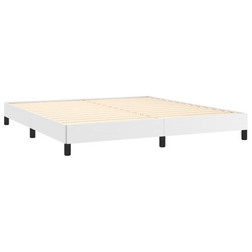 Cadre De Lit Sans Matelas Blanc 180x200 Cm Simili