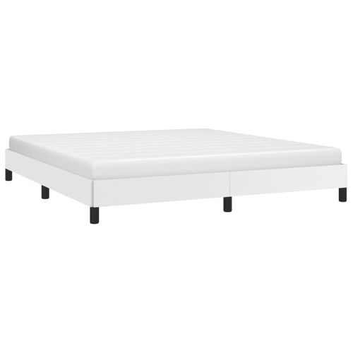 Cadre De Lit Sans Matelas Blanc 180x200 Cm Simili