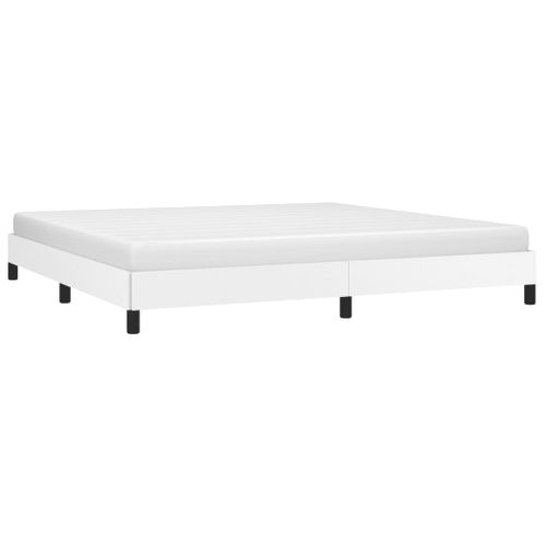 Cadre De Lit Sans Matelas Blanc 200x200 Cm Simili