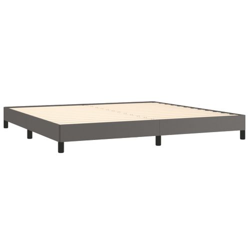 Cadre De Lit Sans Matelas Gris 200x200 Cm Simili