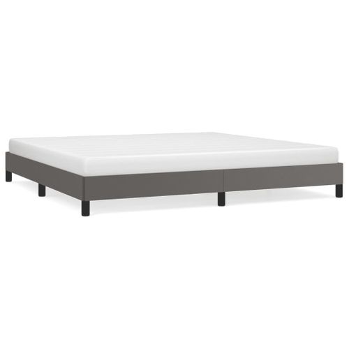 Cadre De Lit Sans Matelas Gris 200x200 Cm Simili