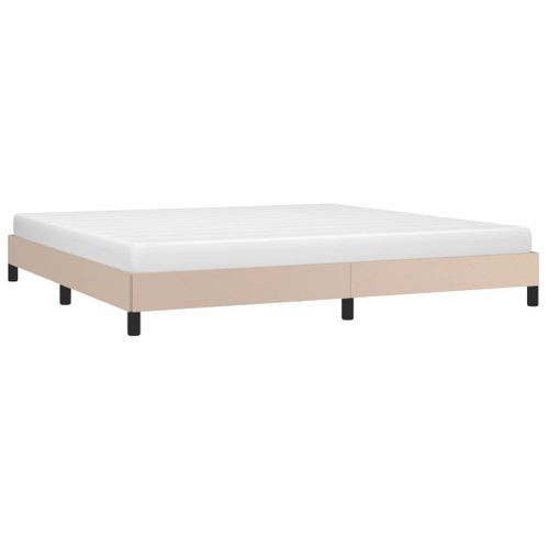 Cadre De Lit Sans Matelas Cappuccino 200x200 Cm Simili