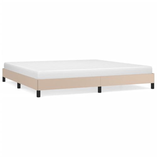 Cadre De Lit Sans Matelas Cappuccino 200x200 Cm Simili