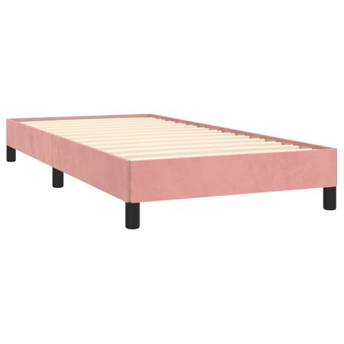 Cadre De Lit Rose 90x190 Cm Velours