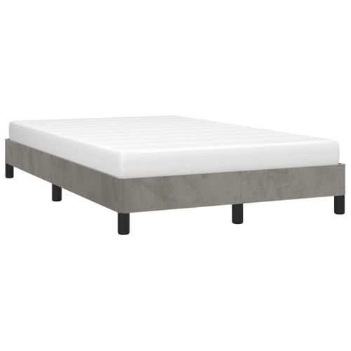 Cadre De Lit Sans Matelas Gris Clair 120x200 Cm Velours