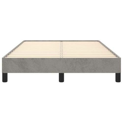 Cadre De Lit Sans Matelas Gris Clair 120x200 Cm Velours
