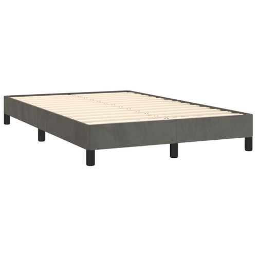 Cadre De Lit Sans Matelas Gris Foncé 120x200 Cm Velours