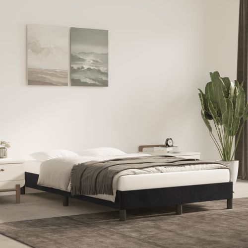 Cadre De Lit Sans Matelas Noir 120x200 Cm Velours