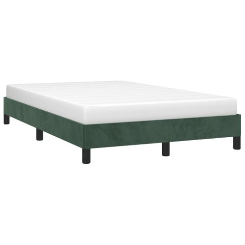 Cadre De Lit Sans Matelas Vert Foncé 120x200 Cm Velours