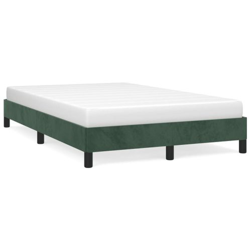 Cadre De Lit Sans Matelas Vert Foncé 120x200 Cm Velours