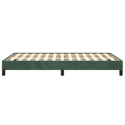 Cadre De Lit Sans Matelas Vert Foncé 120x200 Cm Velours