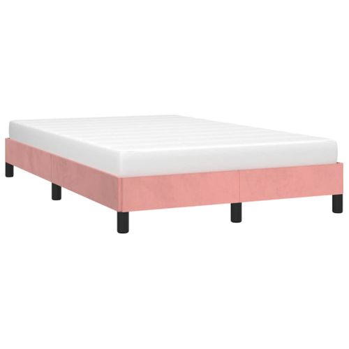 Cadre De Lit Sans Matelas Rose 120x200 Cm Velours