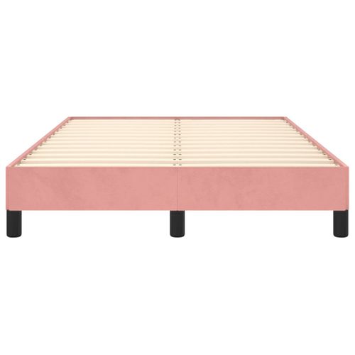 Cadre De Lit Sans Matelas Rose 120x200 Cm Velours