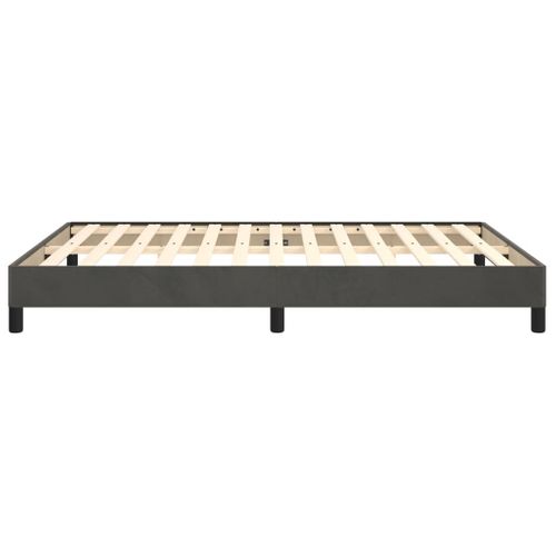 Cadre De Lit Sans Matelas Gris Foncé 140x190 Cm Velours