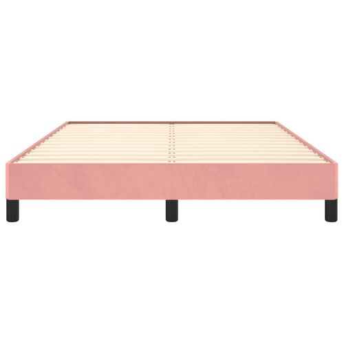 Cadre De Lit Sans Matelas Rose 140x190 Cm Velours