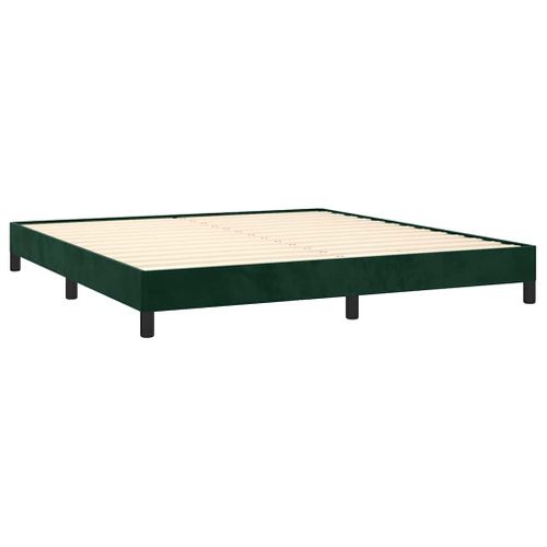 Cadre De Lit Sans Matelas Vert Foncé 160x200 Cm Velours