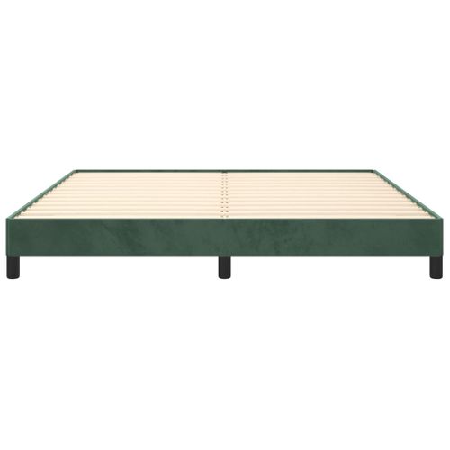 Cadre De Lit Sans Matelas Vert Foncé 160x200 Cm Velours